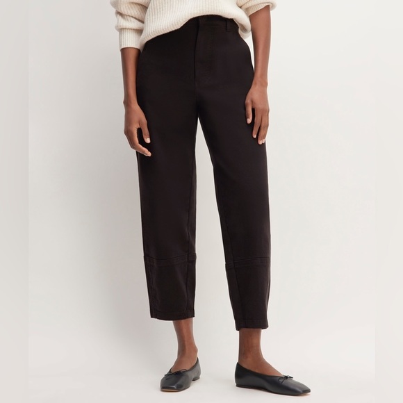 Everlane Pants - Everlane The Utility Barrel Pant Tall Black Organic Cotton NWT
